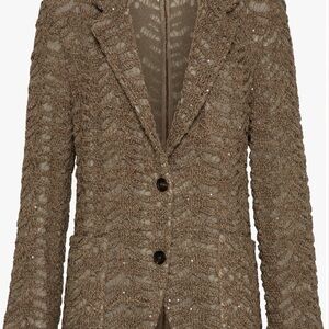 Brunello Cucinelli Foliage Lace Blazer Size L Women’s Jacket